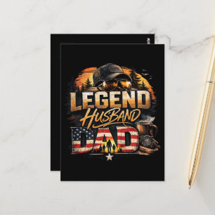 Legend Husband Dad Postcard