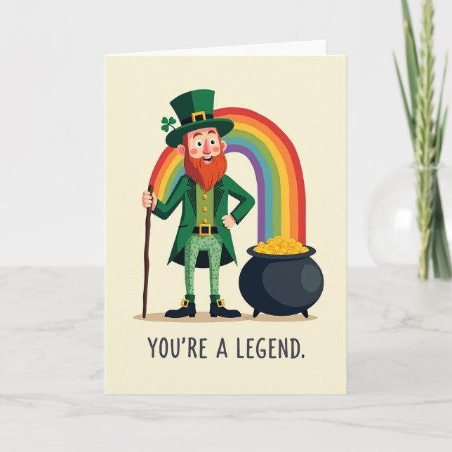 Legend Leprechaun Celebration Card (Front)