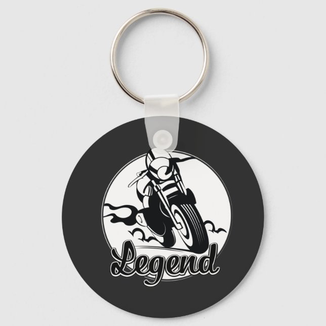 Legend Motorcycle T-Shirt Keychain (Front)