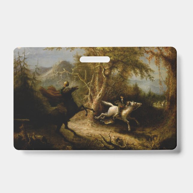 Legend of Headless Horseman Halloween Ghost Badge (Front)