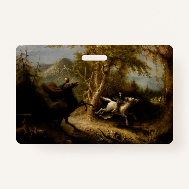 Legend of Headless Horseman Halloween Ghost Badge (Front)