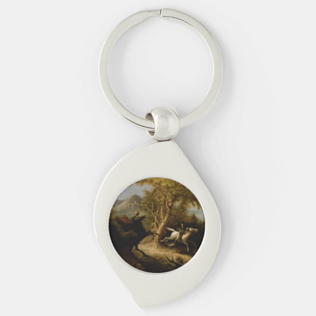 Legend of Headless Horseman Halloween Ghost Keychain (Front)