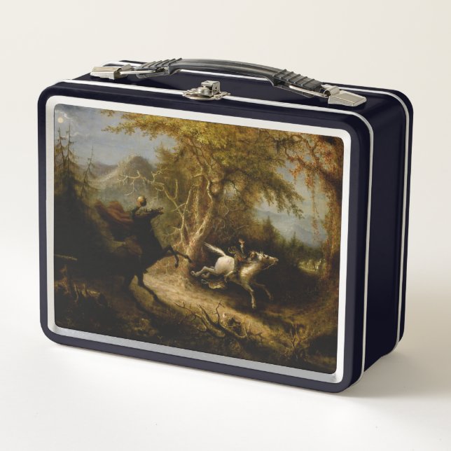Legend of Headless Horseman Halloween Ghost Metal Lunch Box (Front)
