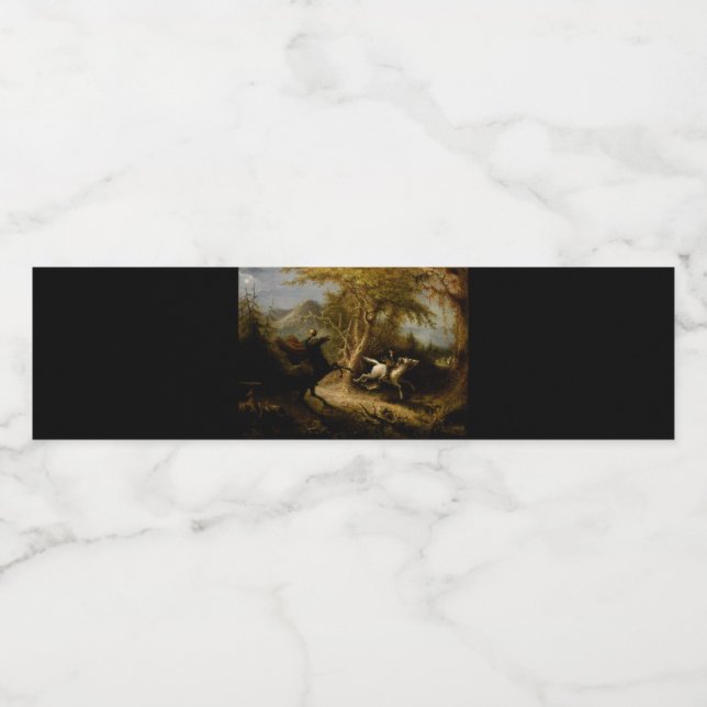 Legend of Headless Horseman Halloween Ghost Water Bottle Label (Single Label)