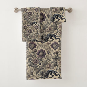 Legend of the Gilded Guardians — Gothic Victorian  Bath Towel Set