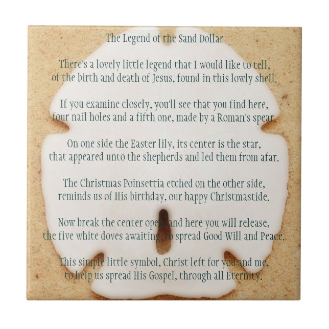 Legend of the Sand Dollar Tile (Front)