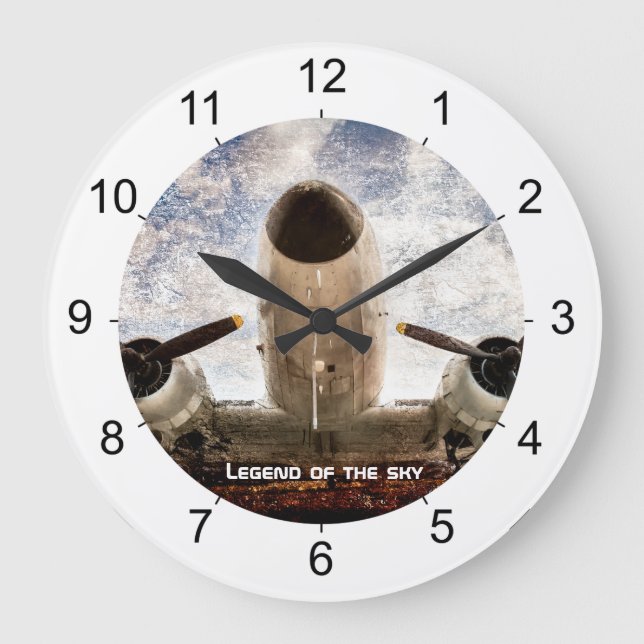 Legend of the sky customizable large clock (Front)
