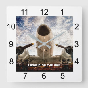 Legend of the sky customizable square wall clock