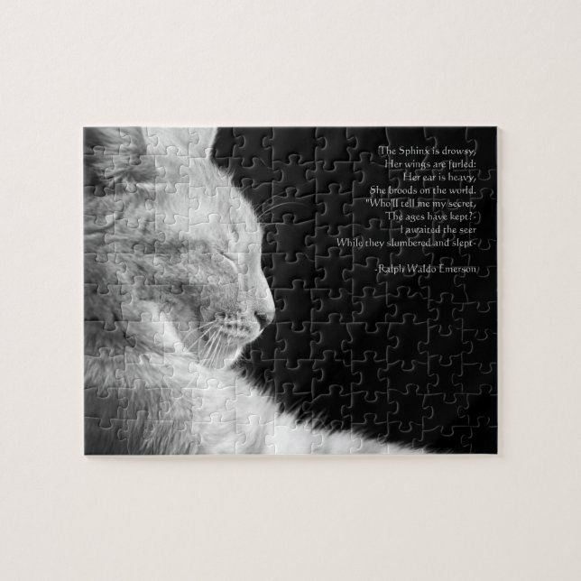Legend of the Sphynx (black and white) Jigsaw Puzzle (Horizontal)