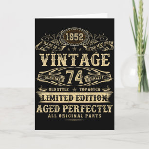 Legend Since 1952 Vintage 74th Birthday For Him Card
