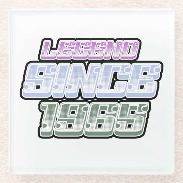 Legend Since 1965 Glass Coaster (Front)