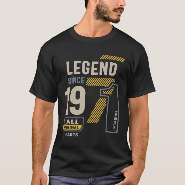 Legend Since 1971 52 birthday  T-Shirt (Front)