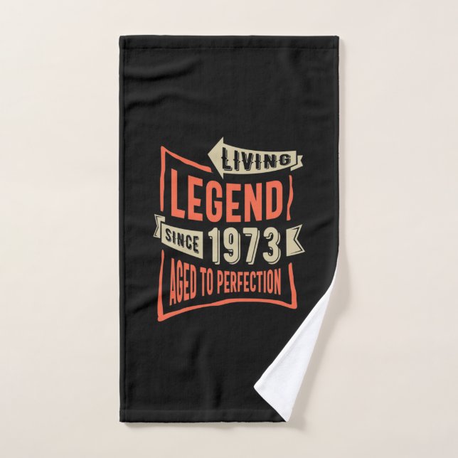Legend Since 1973 Birthday Gift Hand Towel (Hand Towel)