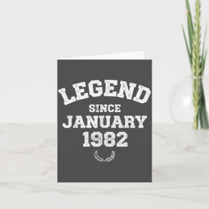 Legend Since 1982 For Men Women Birthday Outfit Me Card
