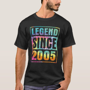 Legend Since 2005 17 Years Old 17th Birthday Tie D T-Shirt