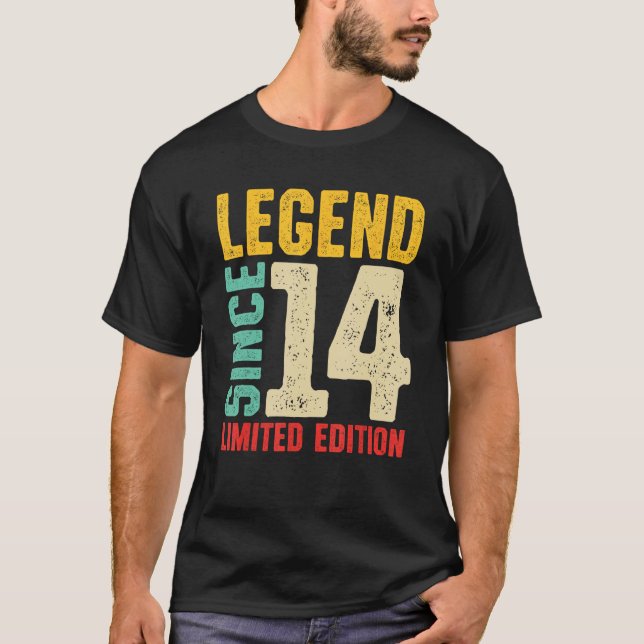 Legend Since 2014 9th Birthday Retro 9 Years Old B T-Shirt (Front)