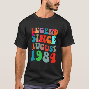 Legend Since August 1984 Vintage Birthday Retro Vi T-Shirt