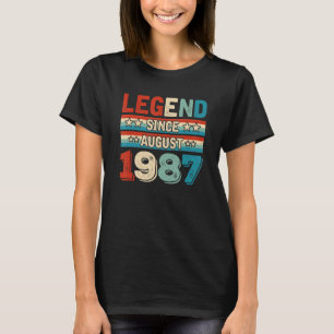 Legend Since August 1987 Retro 35 Years Old 35th B T-Shirt