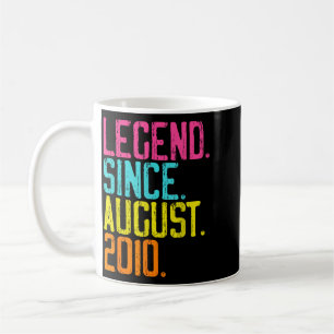 Legend Since August 2010 Bday Gifts 12th Birthday Coffee Mug