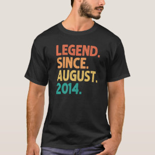 Legend Since August 2014 8 Years Old 8th Birthday  T-Shirt