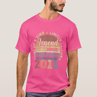 Legend Since August 2015 7th Birthday Gift 7 Years T-Shirt