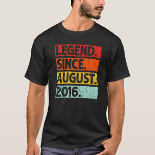 Legend Since August 2016 Vintage 6 Years Old 6th B T-Shirt