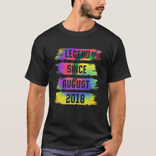 Legend Since August 2018 5 Years Old Tie Dye 5th B T-Shirt (Front)