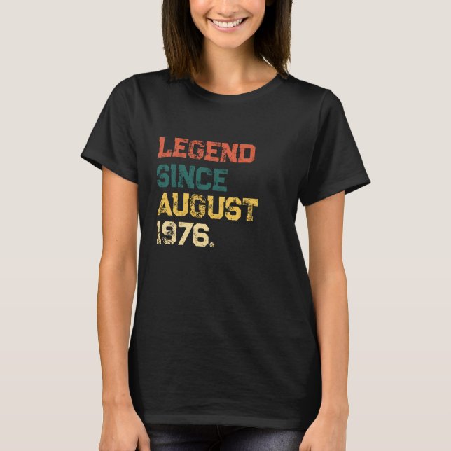 Legend Since Custom Month & Year Birthday  T-Shirt (Front)