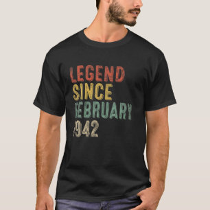 Legend Since February 1942 80Th Birthday Gifts 80 T-Shirt