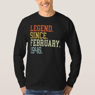 Legend Since February 1946 For Men Women February T-Shirt