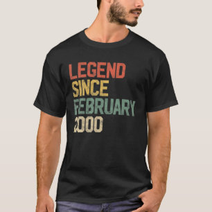 Legend Since February 2000 21St Birthday Gift 21 Y T-Shirt