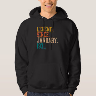 Legend Since January 1931 For Men Women January 19 Hoodie
