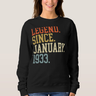 Legend Since January 1933 For Men Women January 19 Sweatshirt