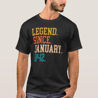 Legend Since January 1942 For Men Women January 19 T-Shirt