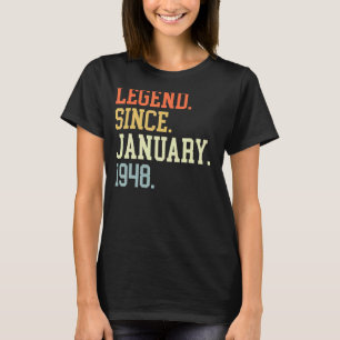 Legend Since January 1948 For Men Women January 19 T-Shirt
