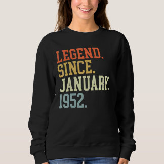 Legend Since January 1952 For Men Women January 19 Sweatshirt