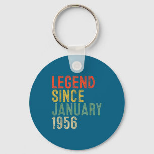 Legend Since January 1956 70th Birthday 70 Year Ol Keychain