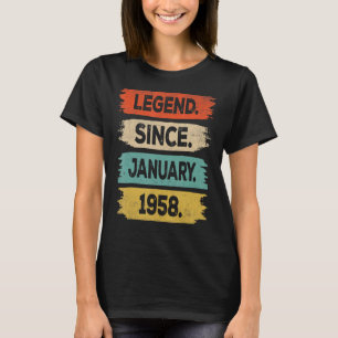 Legend Since January 1958 65 Years Old 65th Birthd T-Shirt