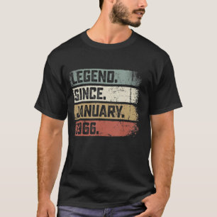 Legend Since January 1966 57 Years Old  57th Birth T-Shirt