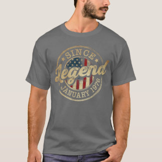 Legend Since January 1976 Vintage 50th Birthday Cl T-Shirt