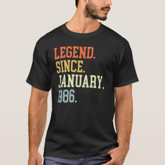 Legend Since January 1986 For Men Women January 19 T-Shirt