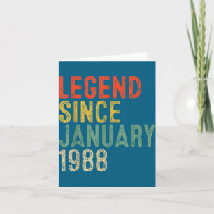 Legend Since January 1988 38th Birthday 38 Year Ol Card