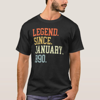 Legend Since January 1990 For Men Women January 19 T-Shirt