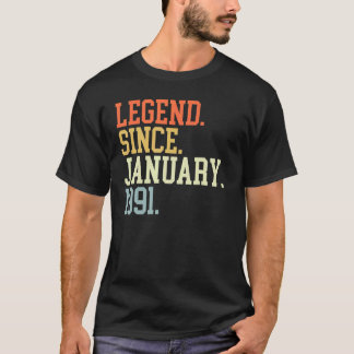 Legend Since January 1991 For Men Women January 19 T-Shirt