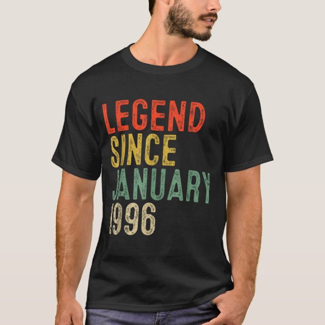 Legend Since January 1996 30th Birthday 30 Year Ol T-Shirt (Front)