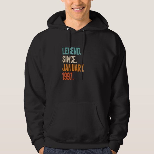 Legend Since January 1997 26th Birthday Hoodie (Front)