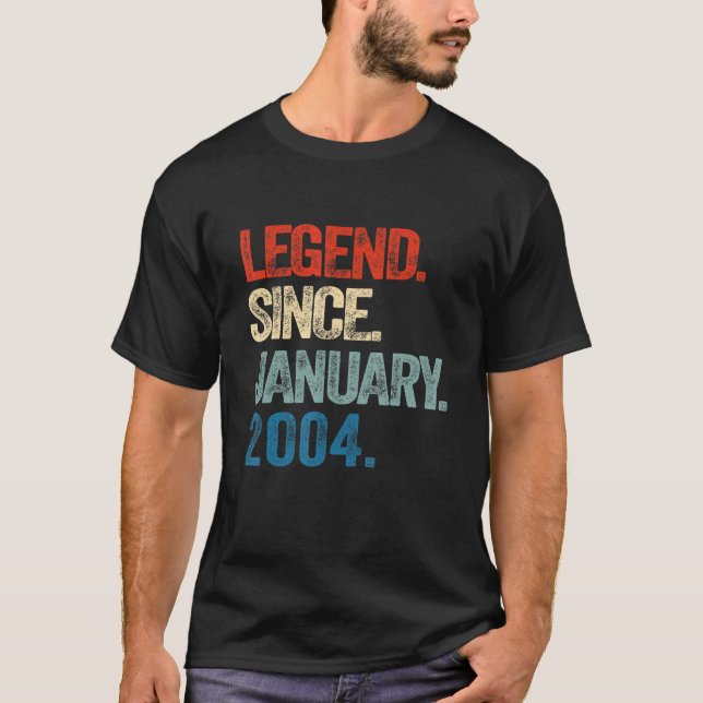 Legend Since January 2004 19 Year Old 19th Birthda T-Shirt (Front)