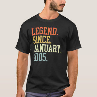 Legend Since January 2005 For Men Women January 20 T-Shirt