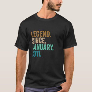 Legend Since January 2011 12th Birthday 12 Years T-Shirt