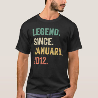 Legend Since January 2012 11th Birthday  11 Year O T-Shirt